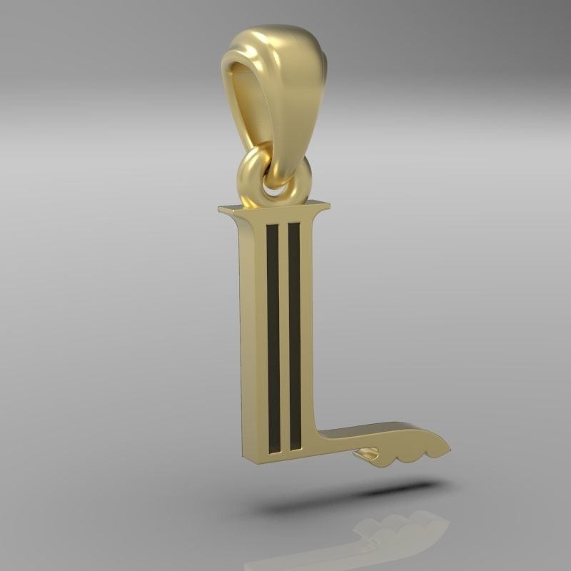 Decorative Letter L 3D print model_24