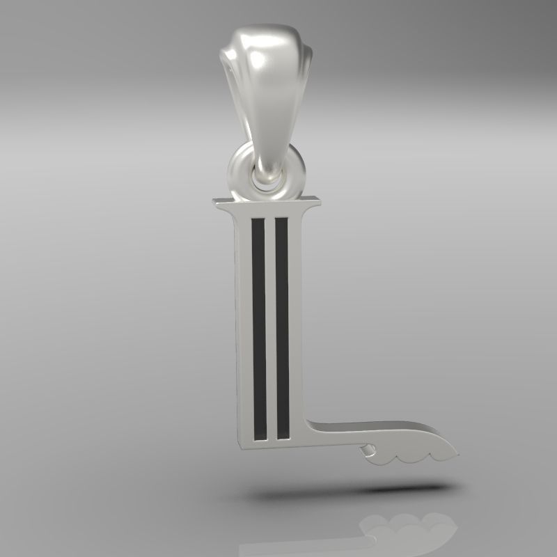 Decorative Letter L 3D print model_26