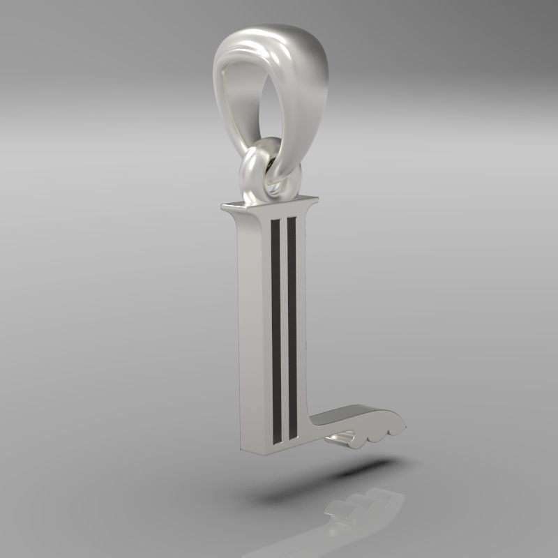 Decorative Letter L 3D print model_22