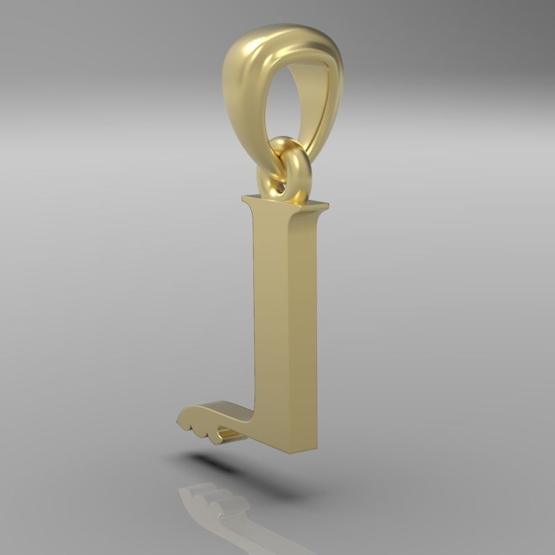 Decorative Letter L 3D print model_15