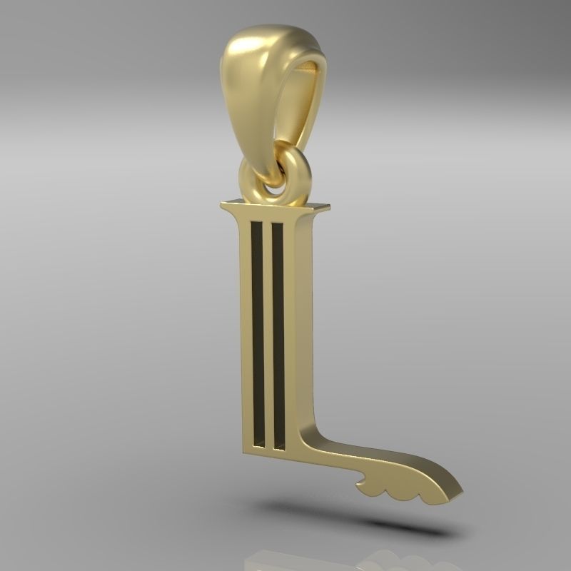 Decorative Letter L 3D print model_29