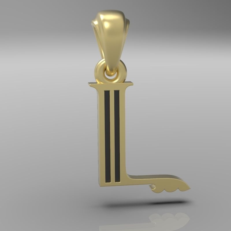 Decorative Letter L 3D print model_27