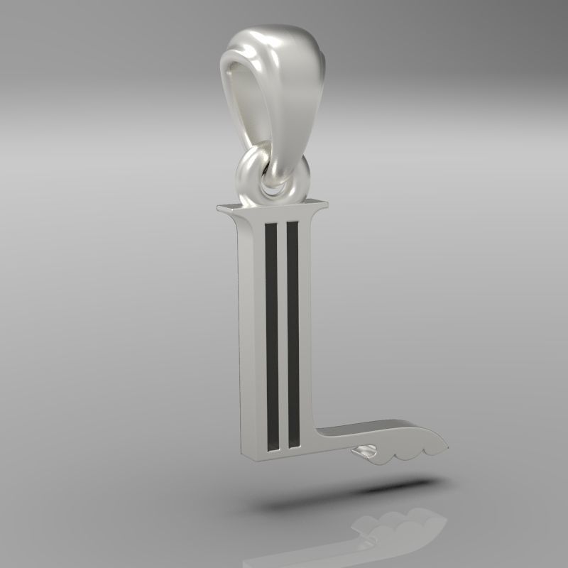 Decorative Letter L 3D print model_25