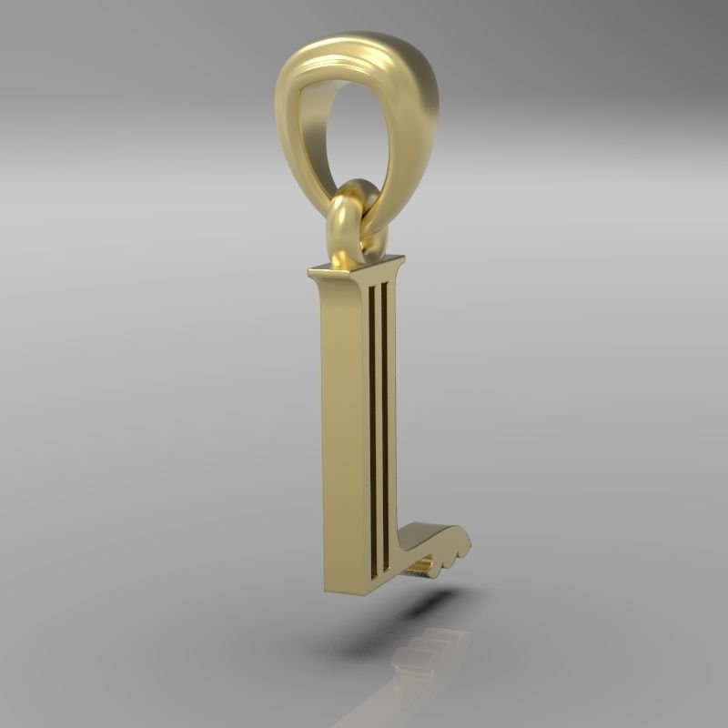 Decorative Letter L 3D print model_21