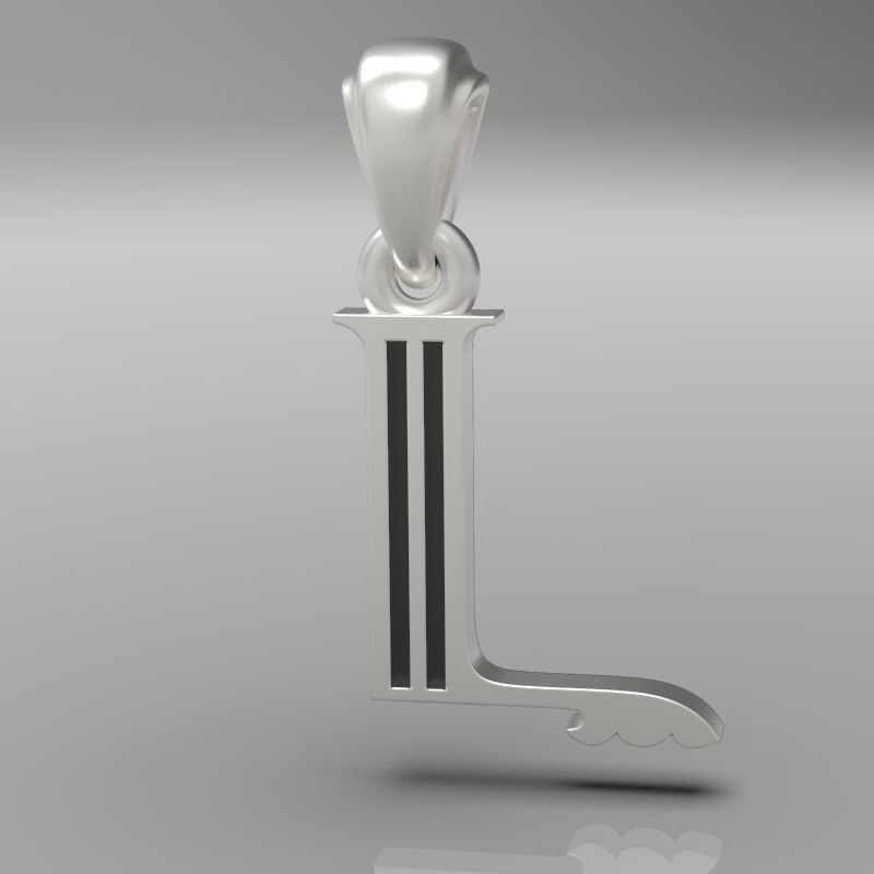 Decorative Letter L 3D print model_2