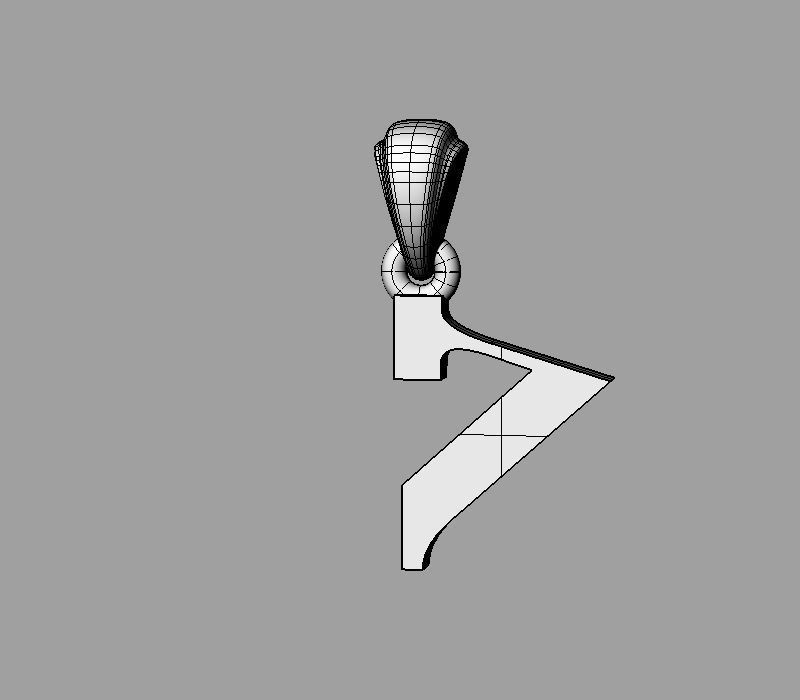 Decorative Letter H 3D print model_7