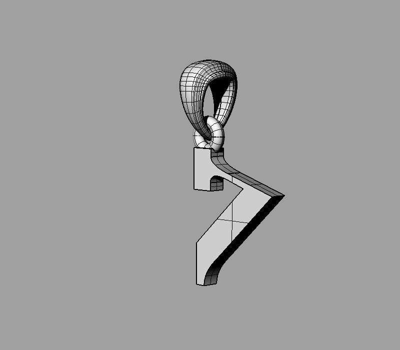 Decorative Letter H 3D print model_8