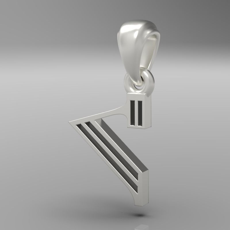 Decorative Letter H 3D print model_28