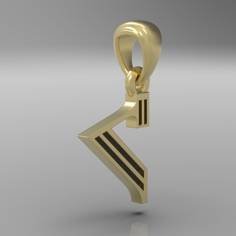 Decorative Letter H 3D print model_23