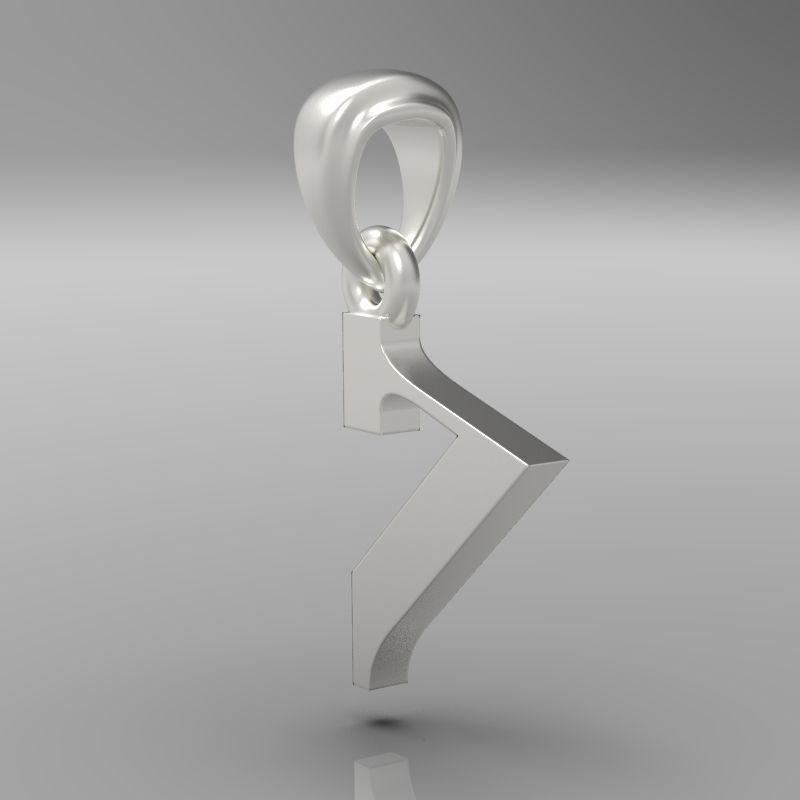 Decorative Letter H 3D print model_14