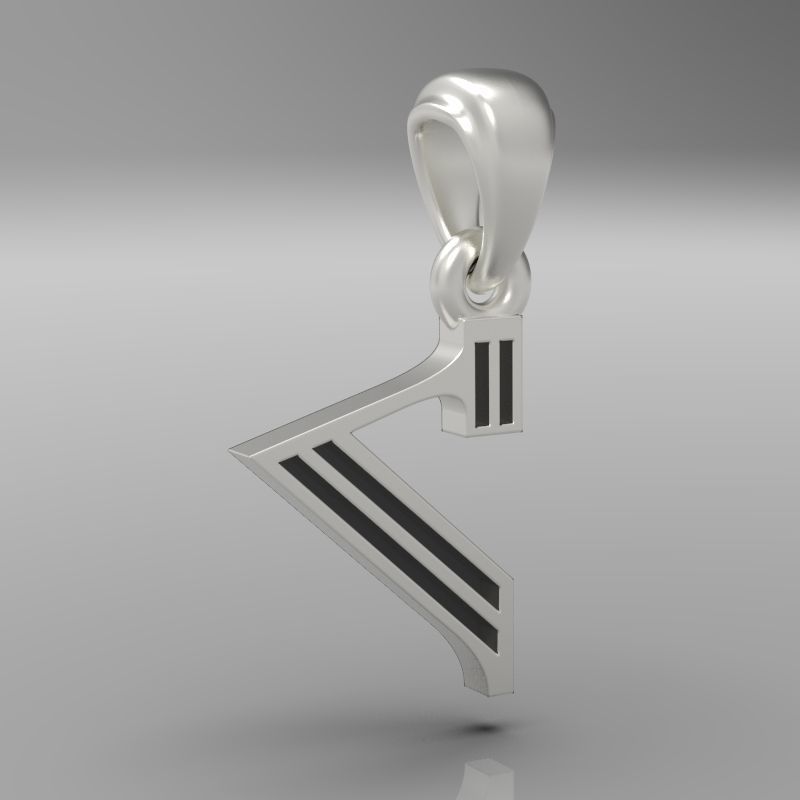 Decorative Letter H 3D print model_24