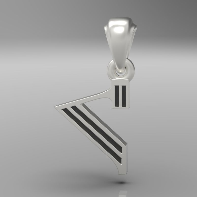 Decorative Letter H 3D print model_1