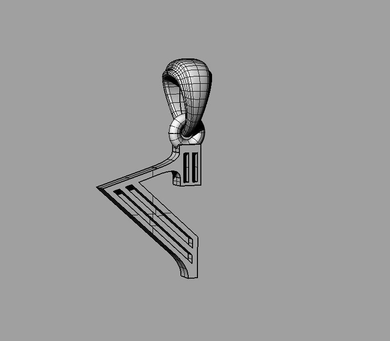 Decorative Letter H 3D print model_11