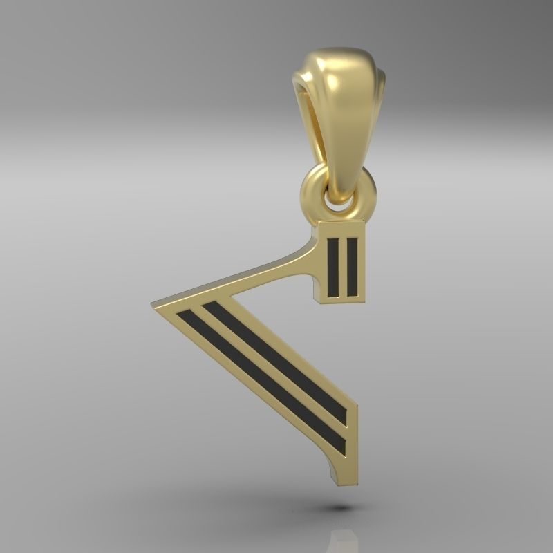 Decorative Letter H 3D print model_27