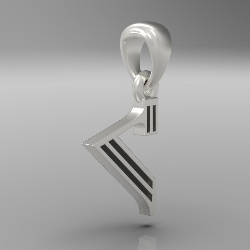 Decorative Letter H 3D print model_22