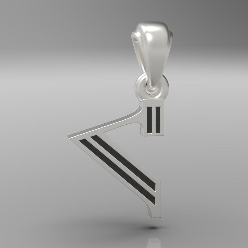 Decorative Letter H 3D print model_26