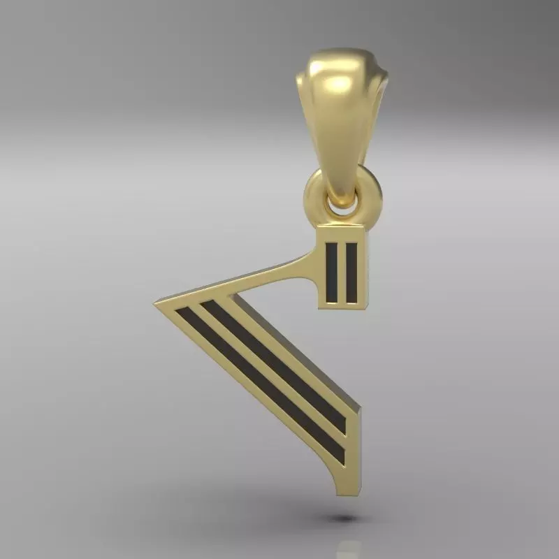 Decorative Letter H 3D print model_0