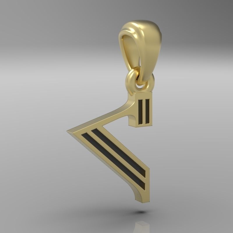 Decorative Letter H 3D print model_25