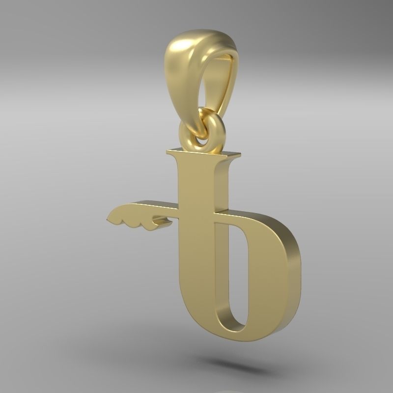 Decorative Letter Ge 3D print model_11