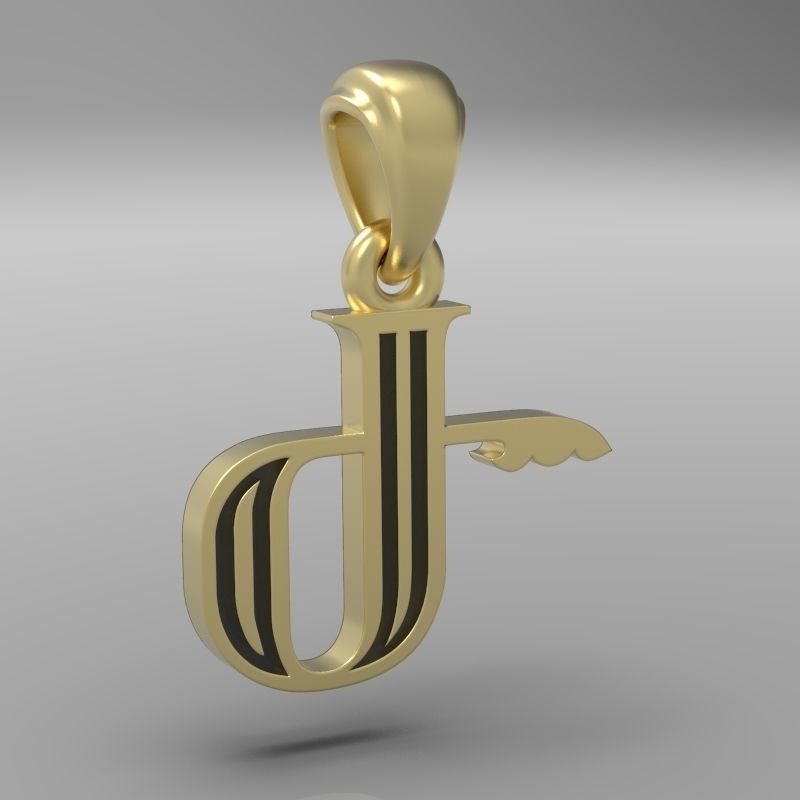 Decorative Letter Ge 3D print model_17