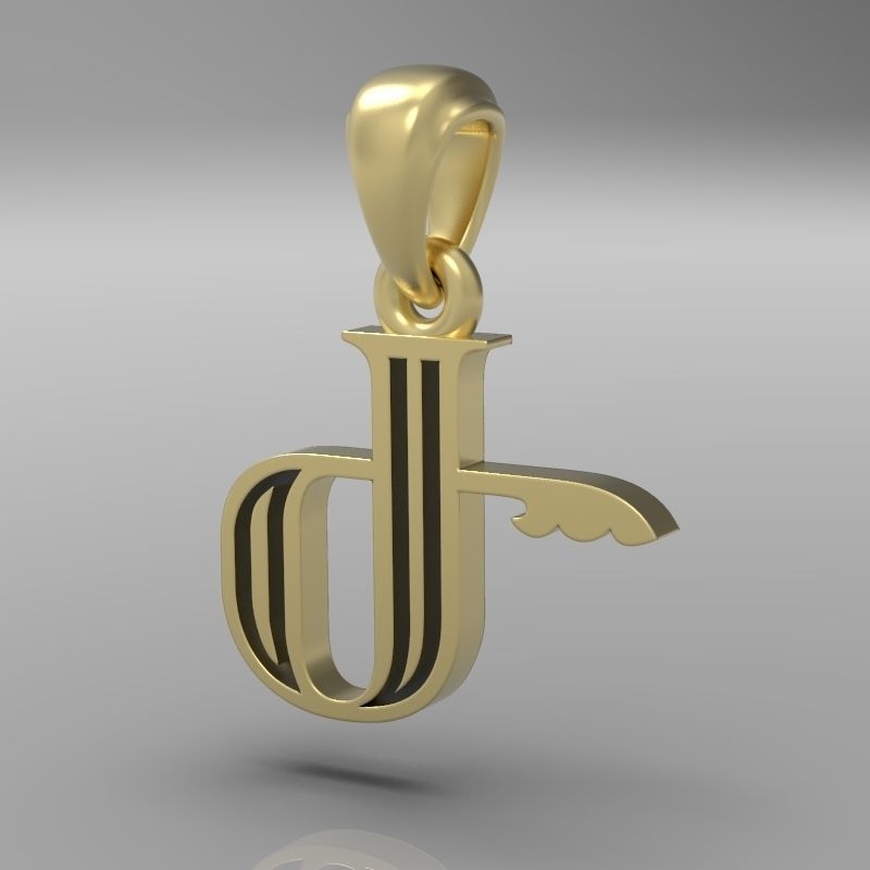 Decorative Letter Ge 3D print model_19