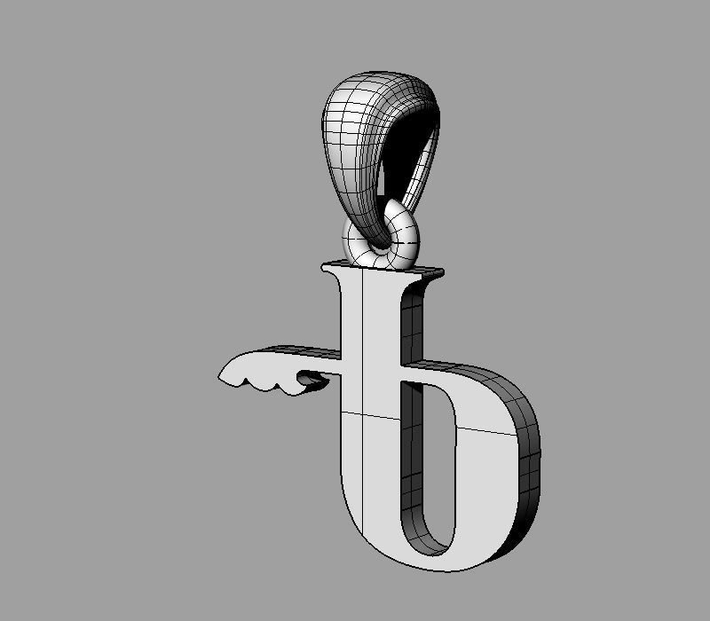 Decorative Letter Ge 3D print model_8