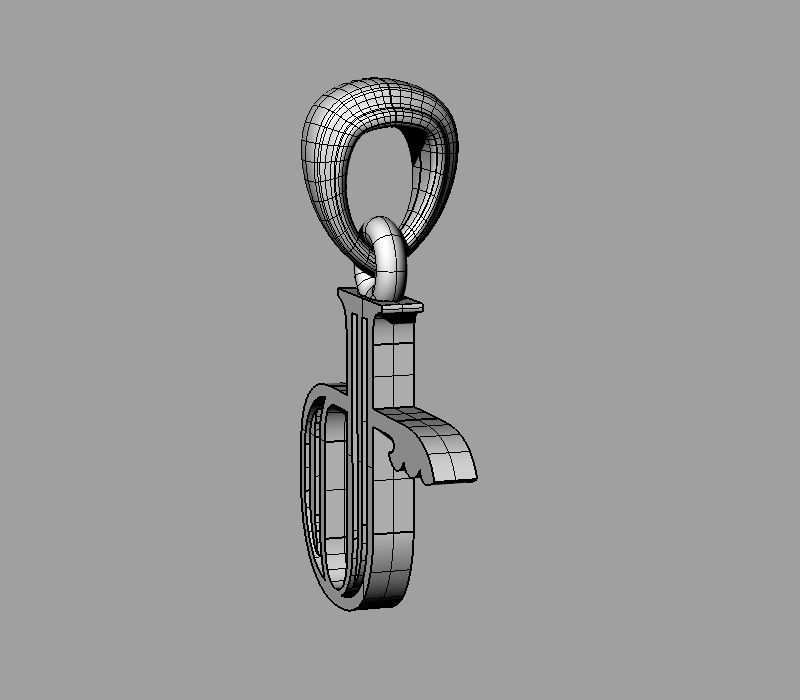 Decorative Letter Ge 3D print model_4