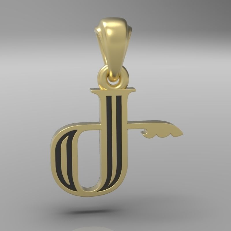 Decorative Letter Ge 3D print model_18