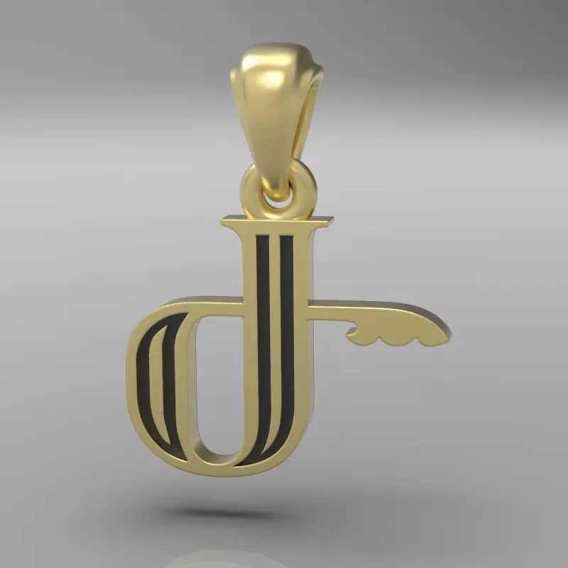 Decorative Letter Ge 3D print model_0