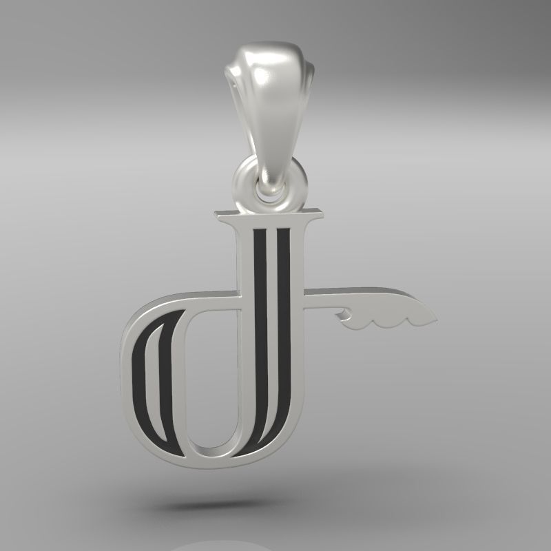 Decorative Letter Ge 3D print model_29