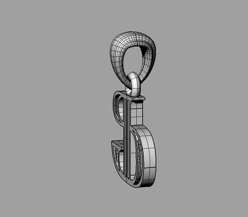 Decorative Letter F 3D print model_4