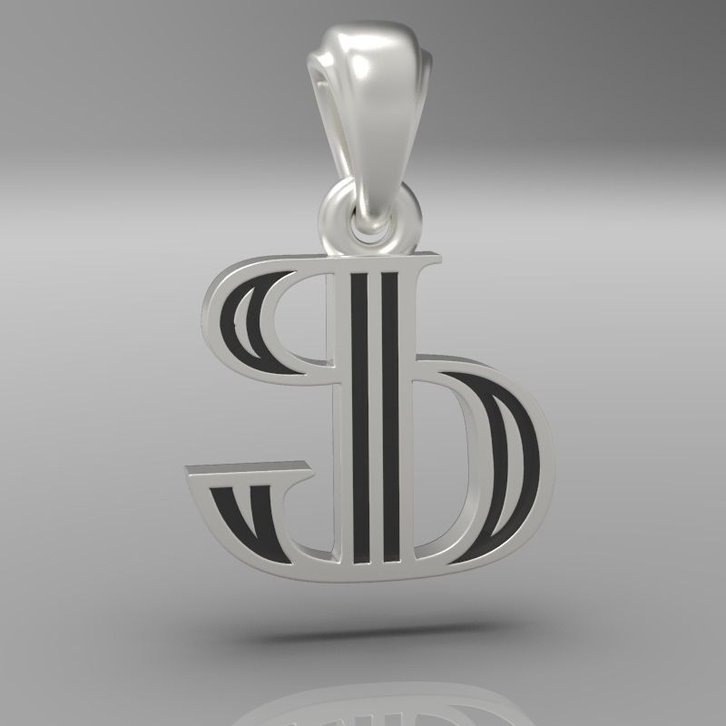 Decorative Letter F 3D print model_29