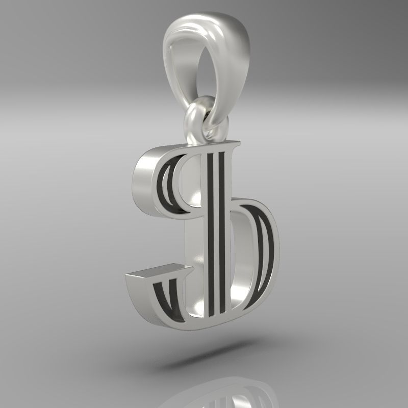 Decorative Letter F 3D print model_27