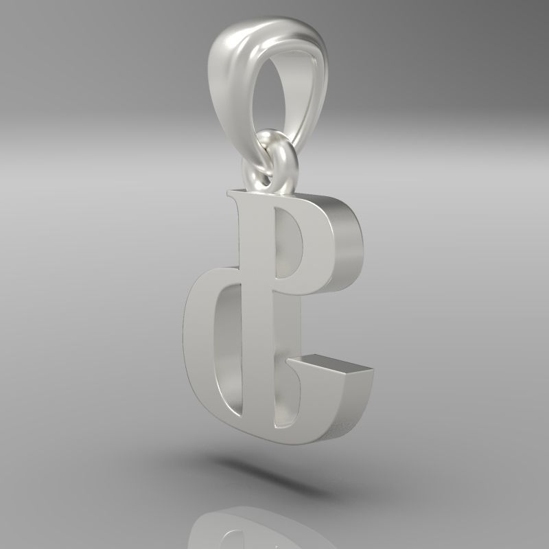 Decorative Letter F 3D print model_23