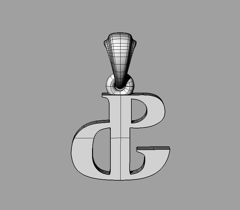 Decorative Letter F 3D print model_7