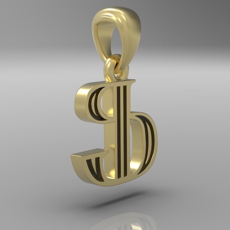 Decorative Letter F 3D print model_16