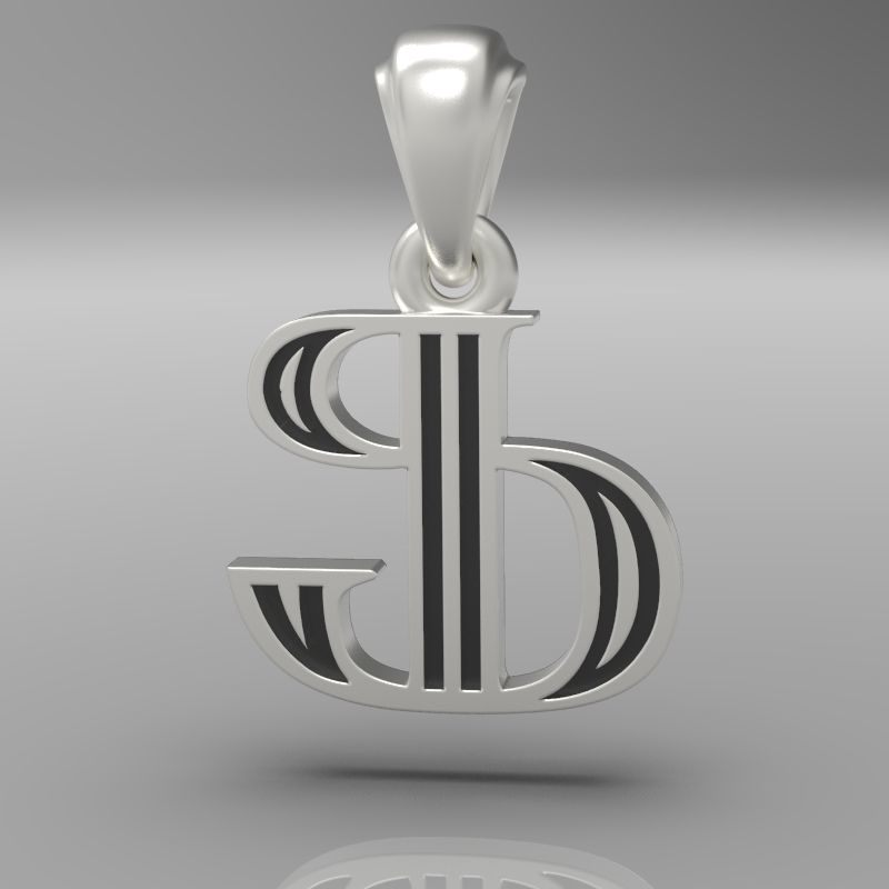 Decorative Letter F 3D print model_21