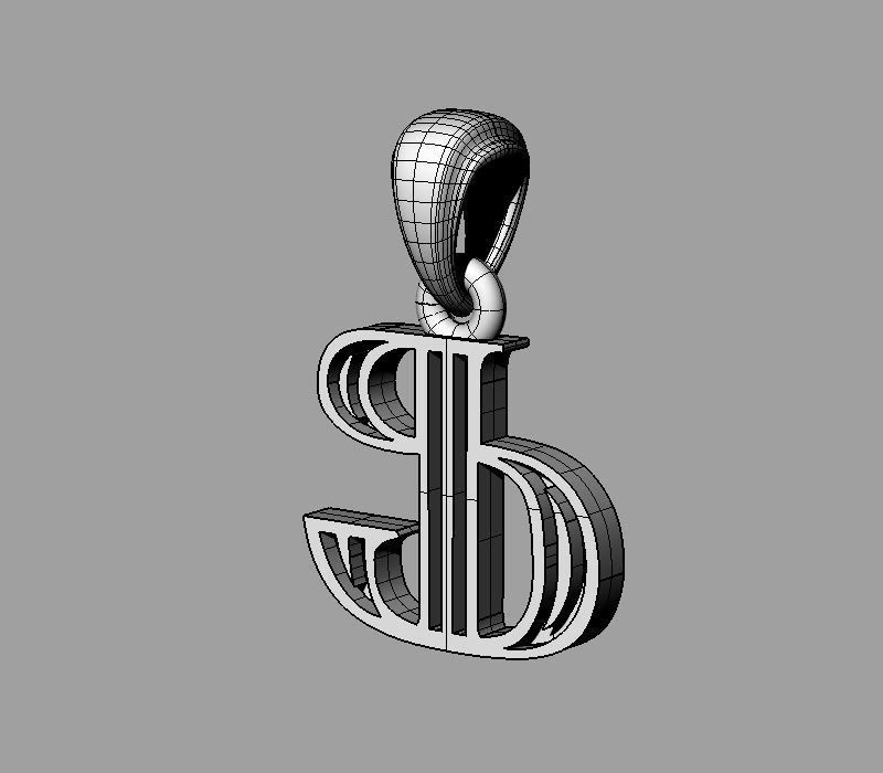 Decorative Letter F 3D print model_3