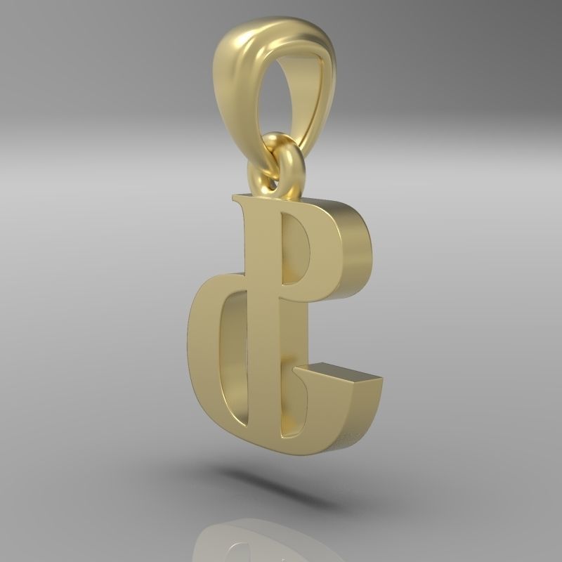Decorative Letter F 3D print model_12