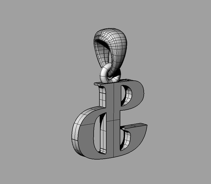 Decorative Letter F 3D print model_6