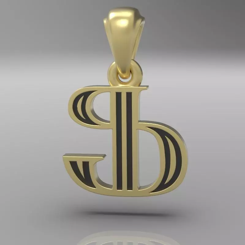 Decorative Letter F 3D print model_0