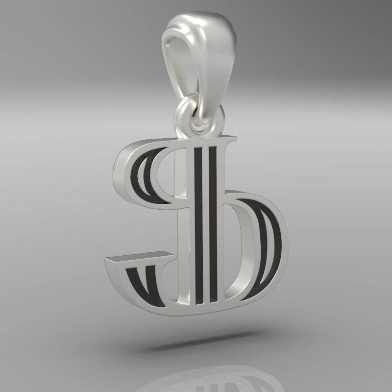 Decorative Letter F 3D print model_28