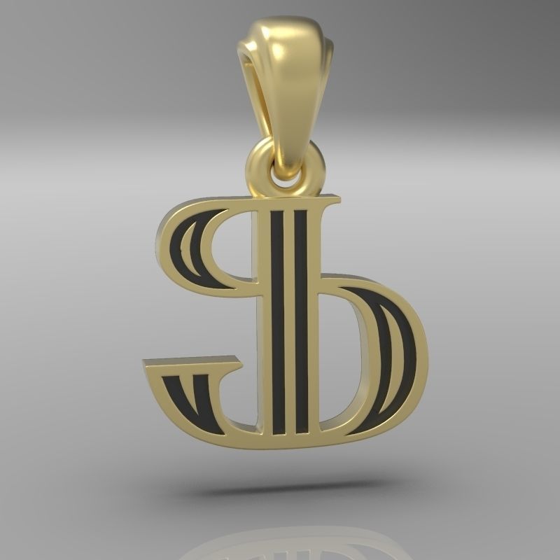 Decorative Letter F 3D print model_18