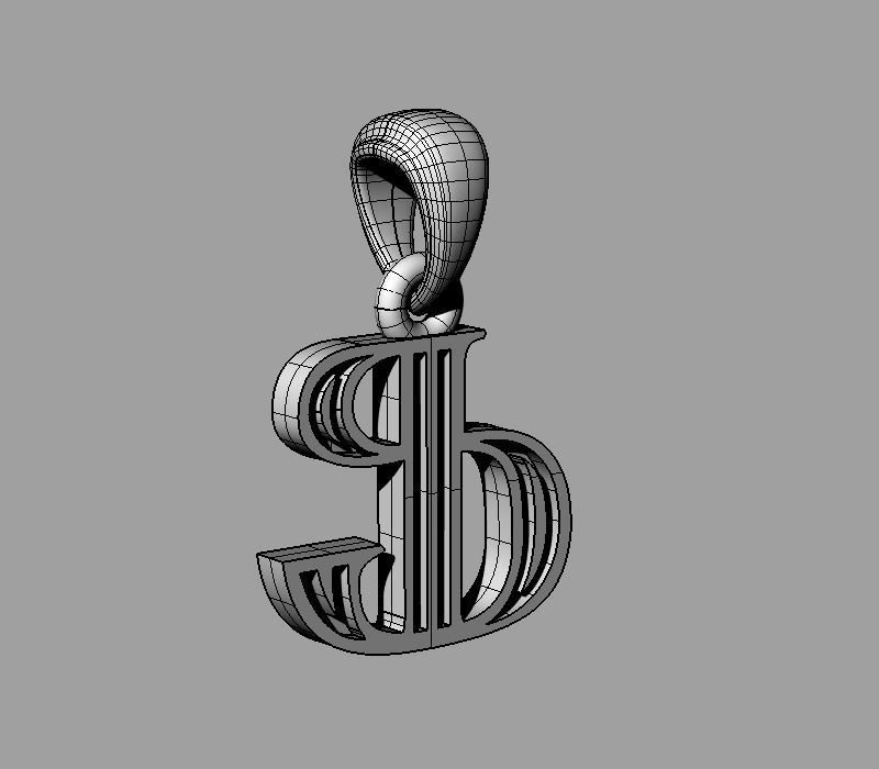 Decorative Letter F 3D print model_1