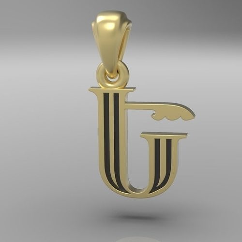 Decorative Letter E 3D print model