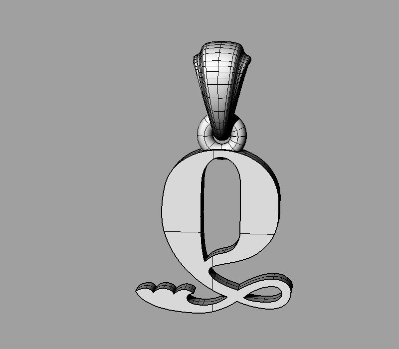 Decorative Letter Dj 3D print model_7