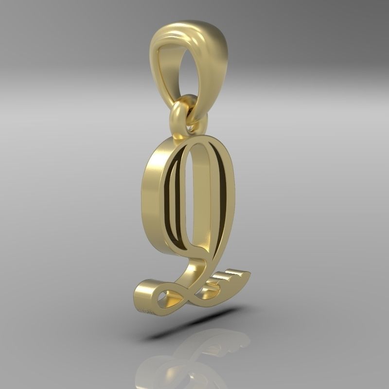 Decorative Letter Dj 3D print model_16