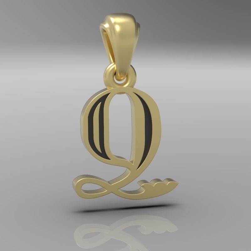 Decorative Letter Dj 3D print model_18