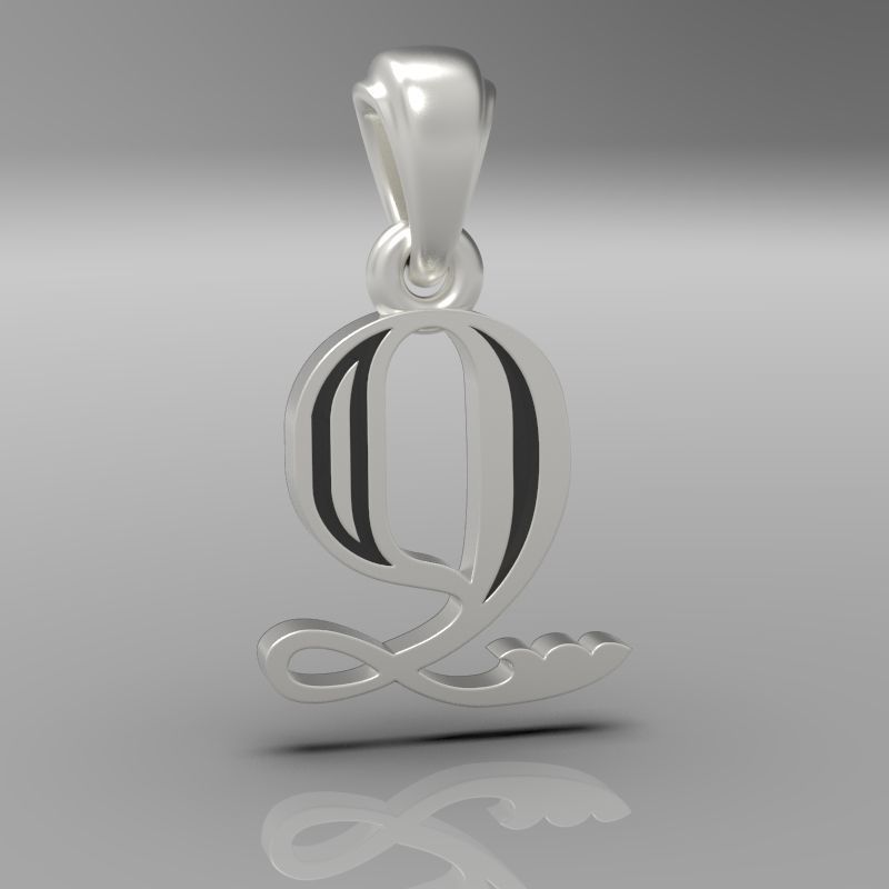 Decorative Letter Dj 3D print model_29