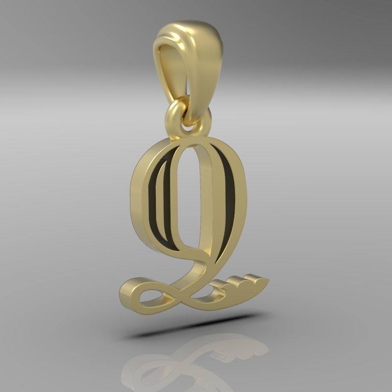 Decorative Letter Dj 3D print model_17